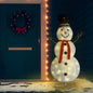 Decorative Christmas Snowman Figure LED Luxury Fabric 180cm