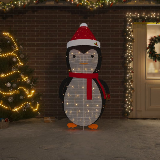 Decorative Christmas Snow Penguin Figure LED Luxury Fabric 180cm