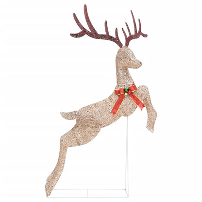 Flying Reindeer Christmas Decoration 120 LEDs Gold Warm White