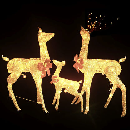 Reindeer Family Christmas Decoration Gold 201 LEDs