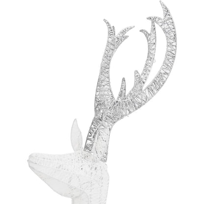 Reindeer Family Christmas Decoration White and Silver 201 LEDs