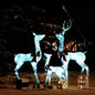 Reindeer Family Christmas Decoration White and Silver 201 LEDs