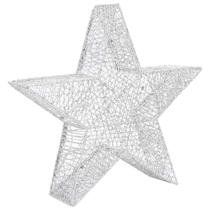 Christmas Decoration Stars 3 pcs Silver Mesh LED Outdoor Indoor