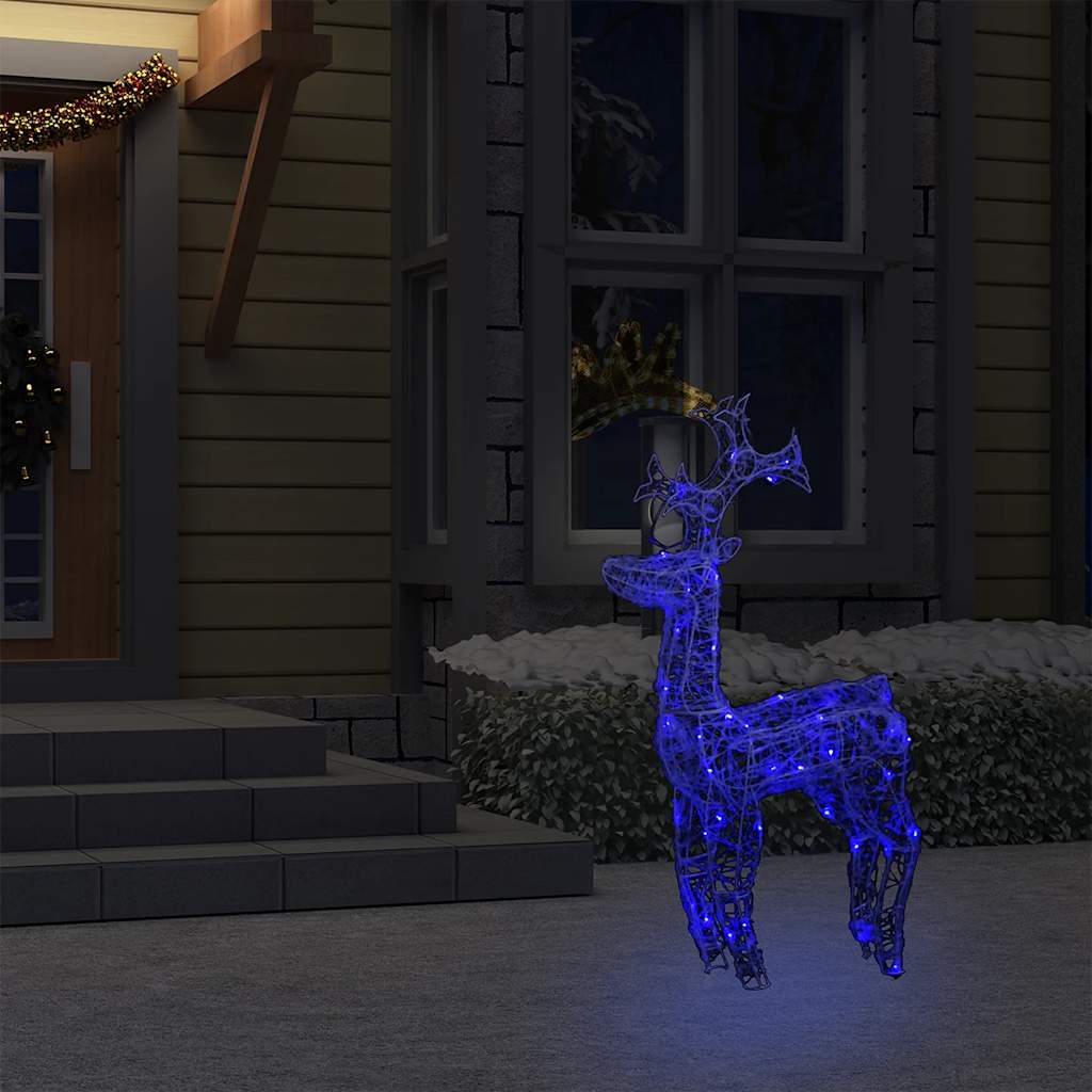 Reindeer Christmas Decoration 90 LEDs 60x16x100 cm Acrylic