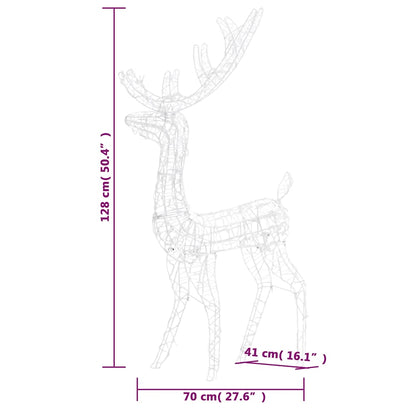 Acrylic Reindeer Christmas Decoration 140 LEDs 120cm Warm White