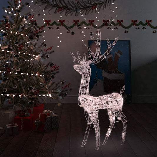 Acrylic Reindeer Christmas Decoration 140 LEDs 120cm Warm White