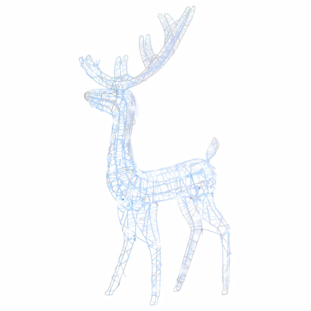 Acrylic Reindeer Christmas Decoration 140 LEDs 120 cm Cold White