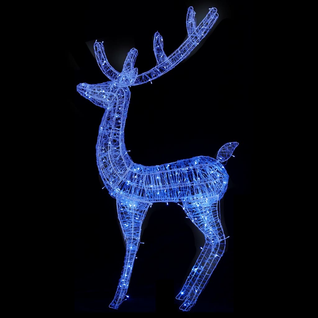 XXL Acrylic Christmas Reindeer 250 LED 180 cm Blue