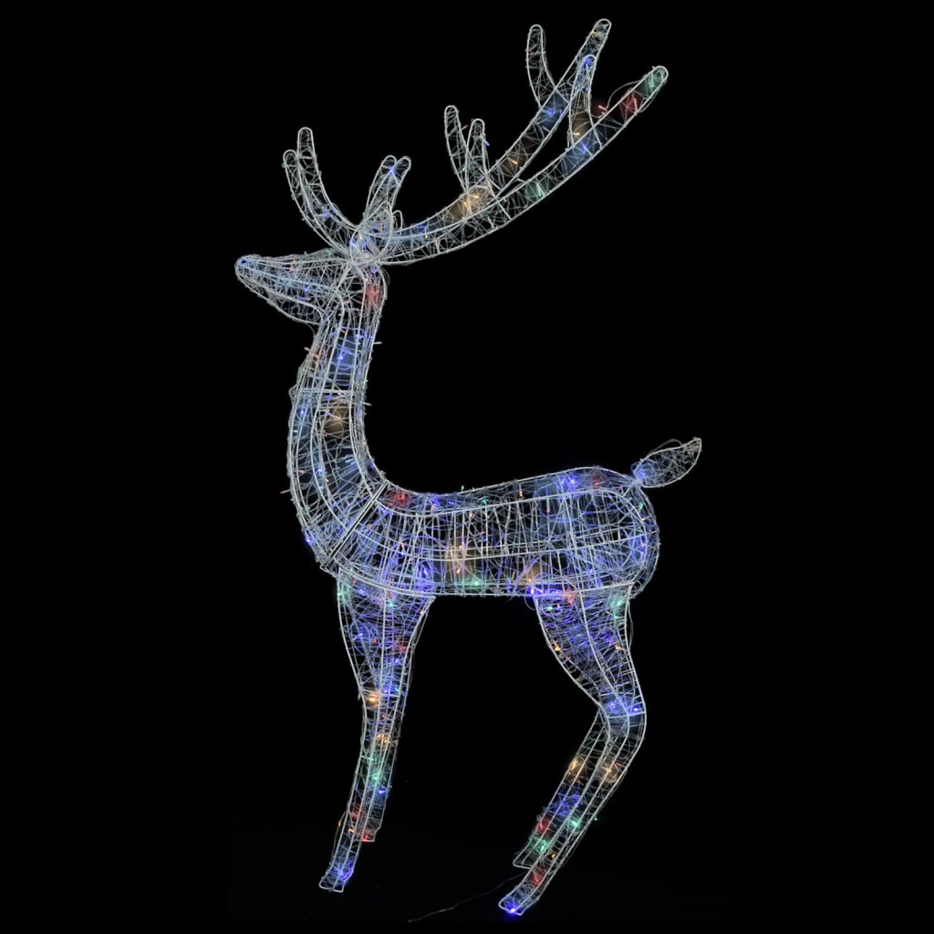 XXL Acrylic Christmas Reindeer 250 LED 180 cm Colourful