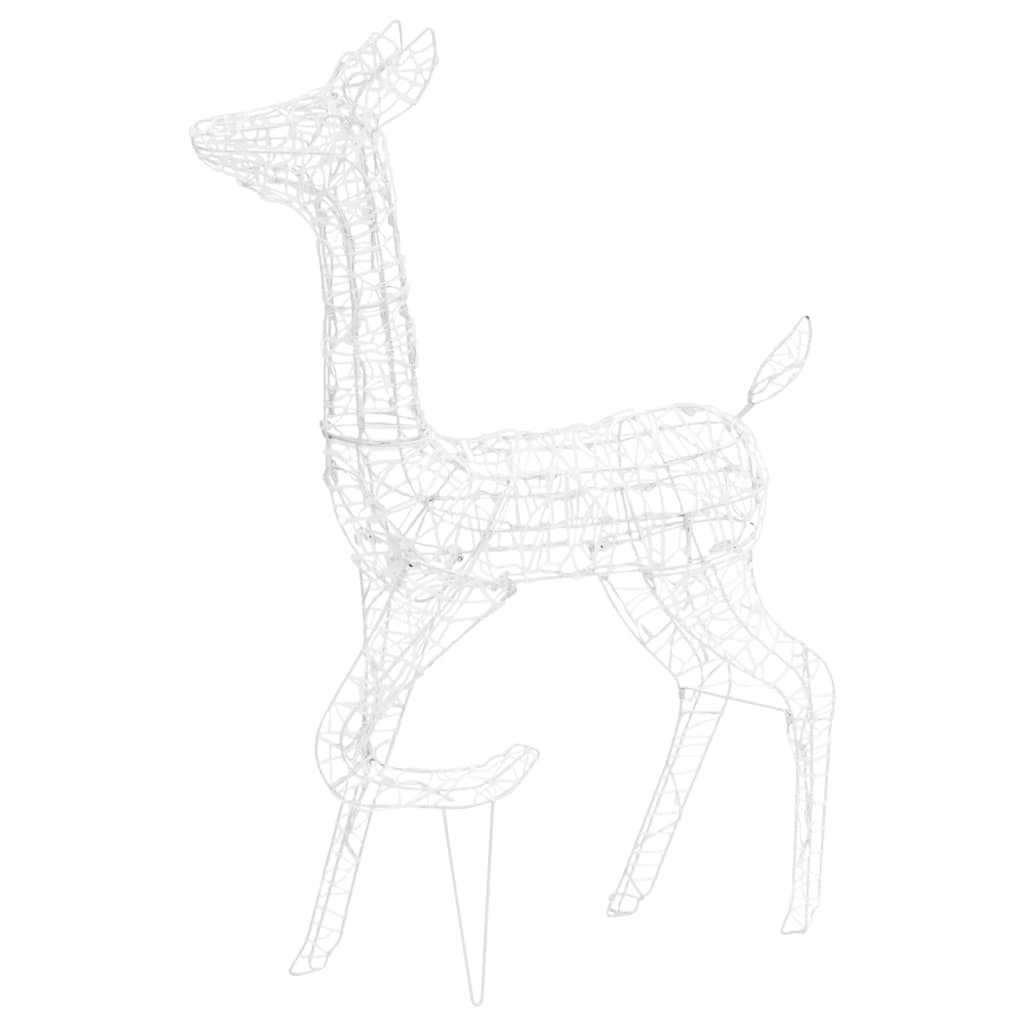 Acrylic Reindeer Family Christmas Decoration 160 LED Colourful