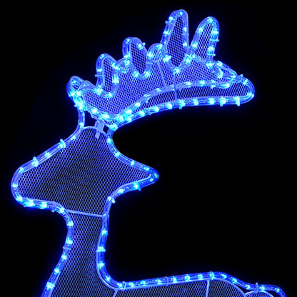 Reindeer Christmas Decoration with Mesh 306 LEDs 60x24x89cm