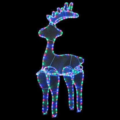 Reindeer Christmas Decoration with Mesh 306 LEDs 60x24x89cm