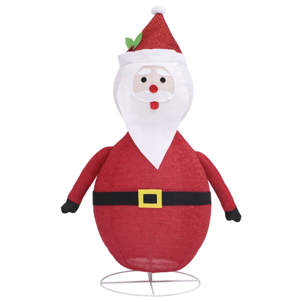 Decorative Christmas Santa Claus Figure LED Luxury Fabric 90cm