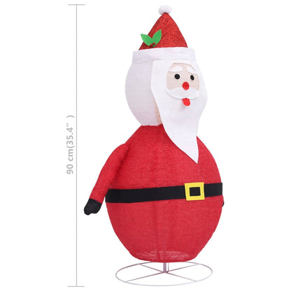 Decorative Christmas Santa Claus Figure LED Luxury Fabric 90cm