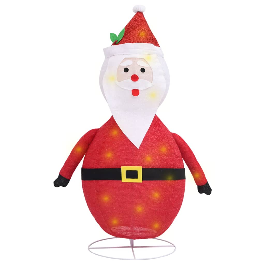 Decorative Christmas Santa Claus Figure LED Luxury Fabric 120cm