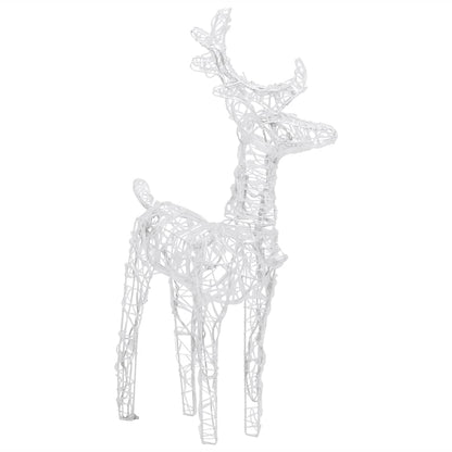 Reindeers & Sleigh Christmas Decoration 160 LEDs 130 cm Acrylic