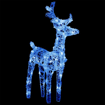 Reindeers & Sleigh Christmas Decoration 160 LEDs 130 cm Acrylic