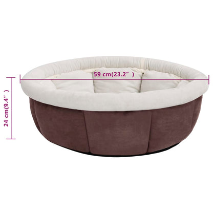 Dog Bed 59x59x24 cm Brown