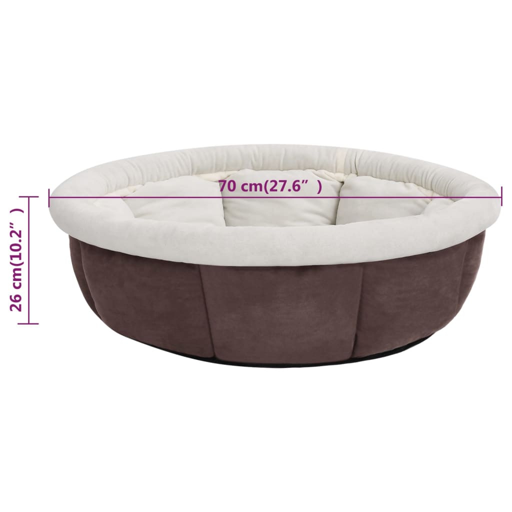 Dog Bed 70x70x26 cm Brown