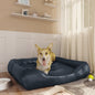 Dog Bed Dark Blue 80x68x23 cm Faux Leather