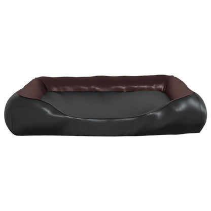 Dog Bed Black and Brown 80x68x23 cm Faux Leather