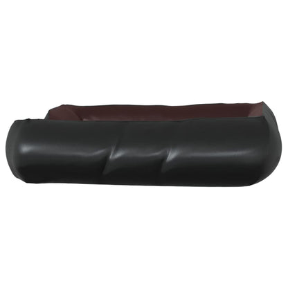 Dog Bed Black and Brown 80x68x23 cm Faux Leather