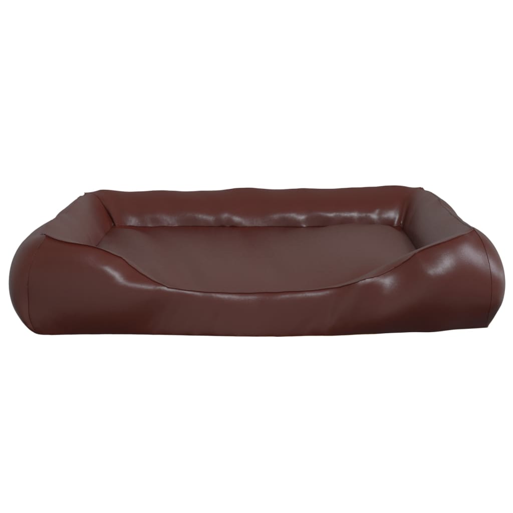 Dog Bed Brown 80x68x23 cm Faux Leather