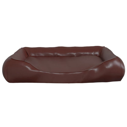 Dog Bed Brown 80x68x23 cm Faux Leather