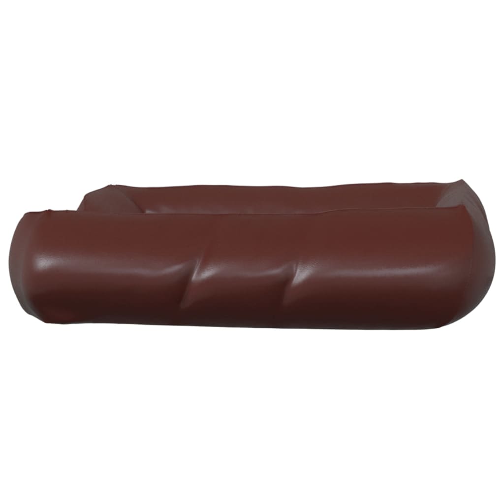 Dog Bed Brown 80x68x23 cm Faux Leather