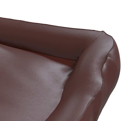 Dog Bed Brown 80x68x23 cm Faux Leather