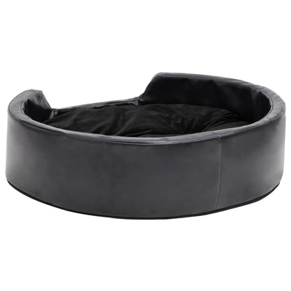 Dog Bed Black 69x59x19 cm Plush and Faux Leather