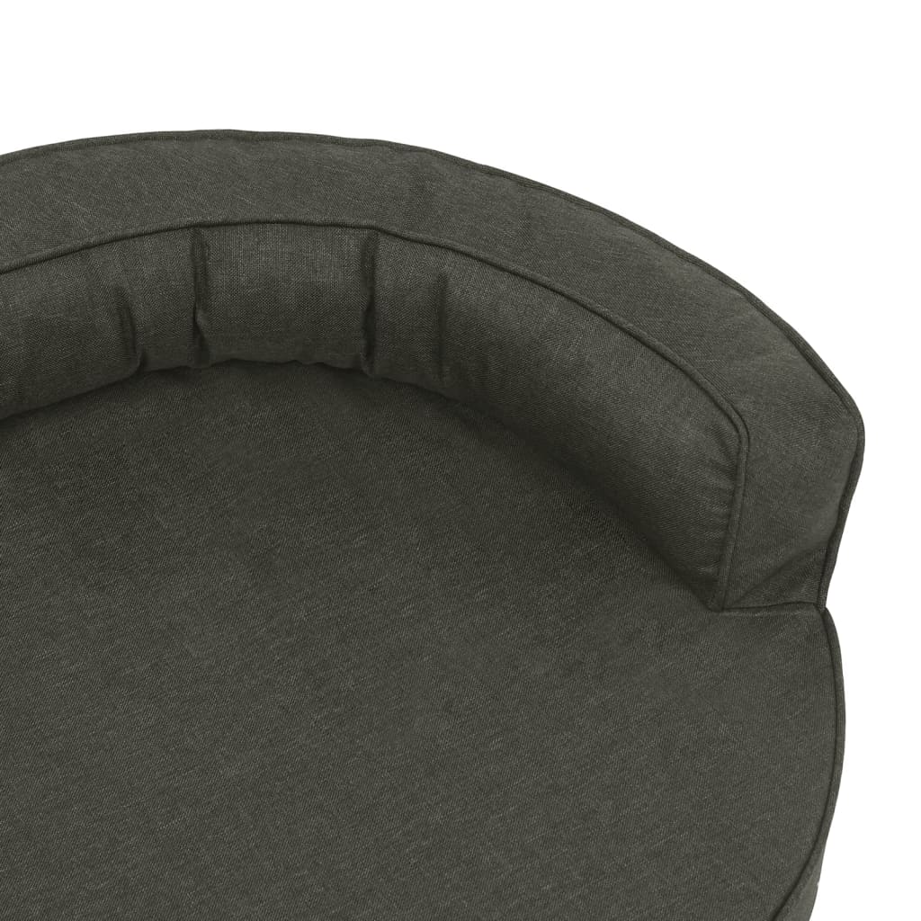 Ergonomic Dog Bed Mattress 75x53 cm Linen Look Dark Grey