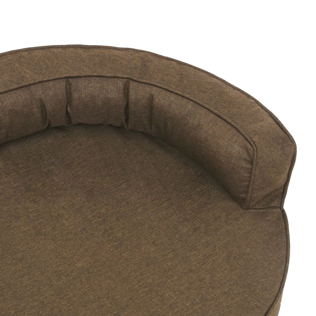 Ergonomic Dog Bed Mattress 75x53 cm Linen Look Brown