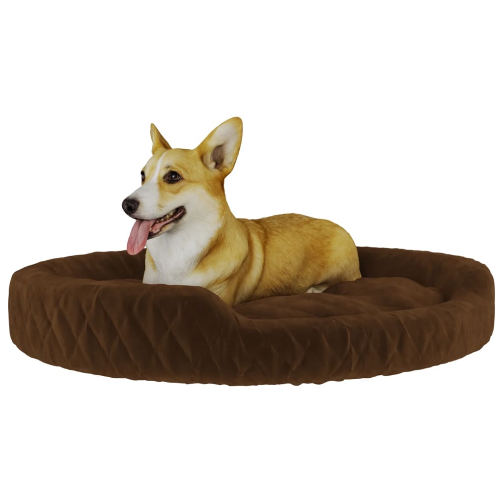 Dog Bed Brown 70x55x23 cm Plush