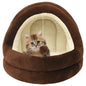 Cat Bed 50x50x45 cm Brown and Cream