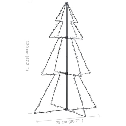 Christmas Cone Tree 160 LEDs Indoor and Outdoor 78x120 cm