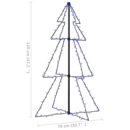 Christmas Cone Tree 160 LEDs Indoor and Outdoor 78x120 cm