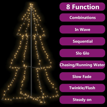 Christmas Cone Tree 240 LEDs Indoor and Outdoor 118x180 cm