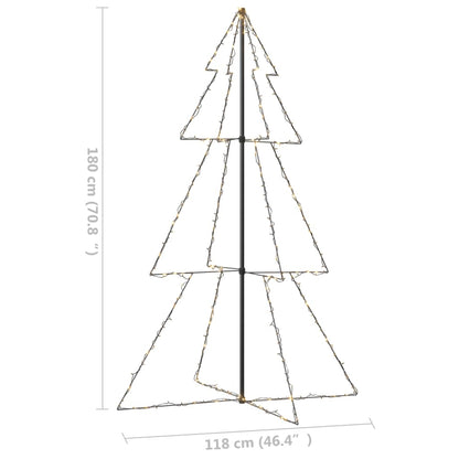 Christmas Cone Tree 240 LEDs Indoor and Outdoor 118x180 cm