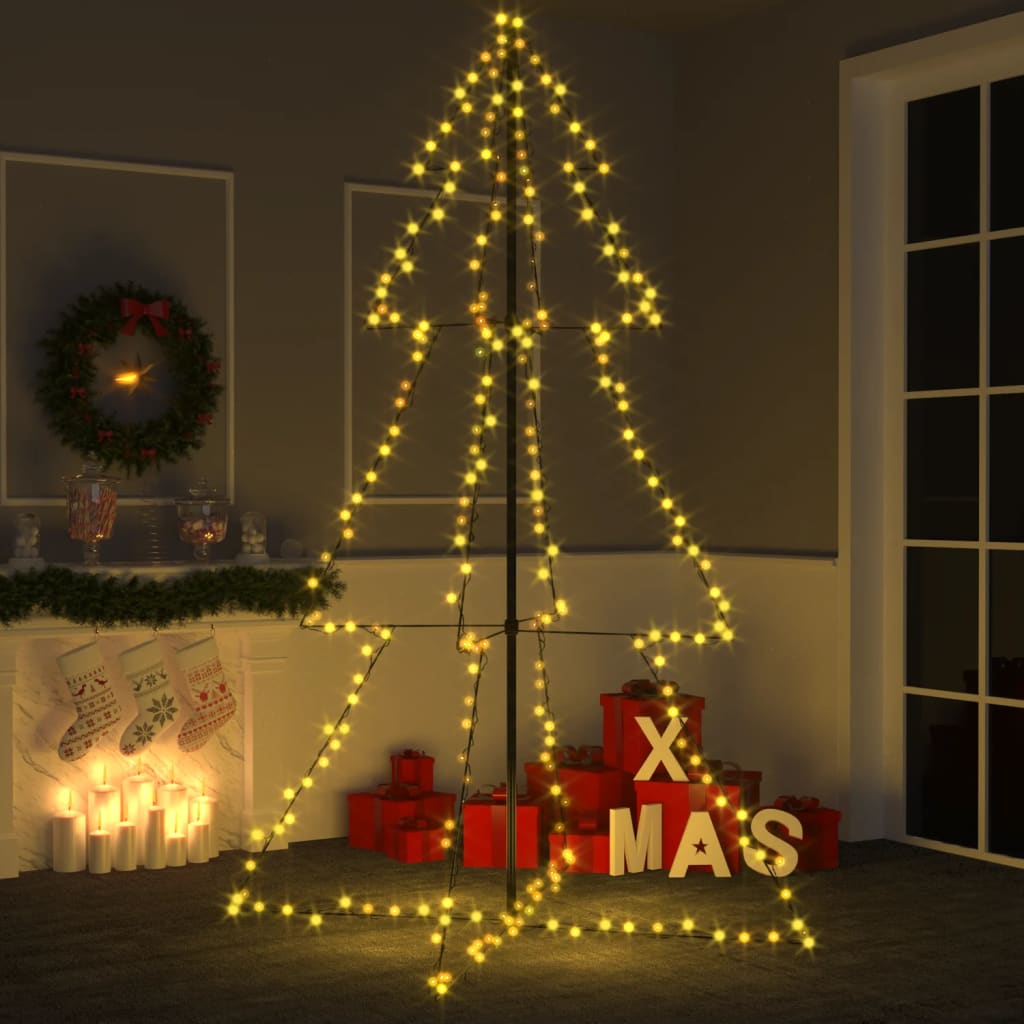 Christmas Cone Tree 240 LEDs Indoor and Outdoor 118x180 cm