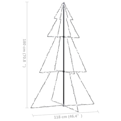 Christmas Cone Tree 240 LEDs Indoor and Outdoor 118x180 cm