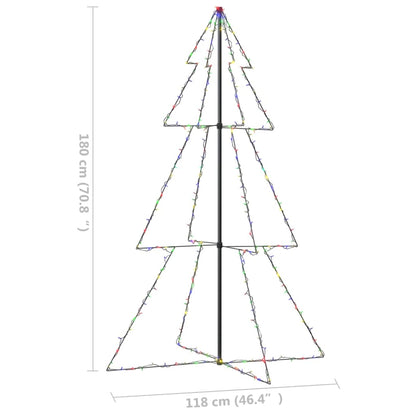 Christmas Cone Tree 240 LEDs Indoor and Outdoor 118x180 cm