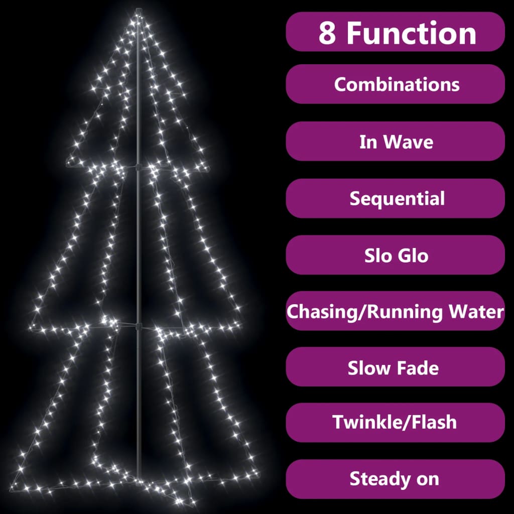 Christmas Cone Tree 300 LEDs Indoor and Outdoor 120x220 cm