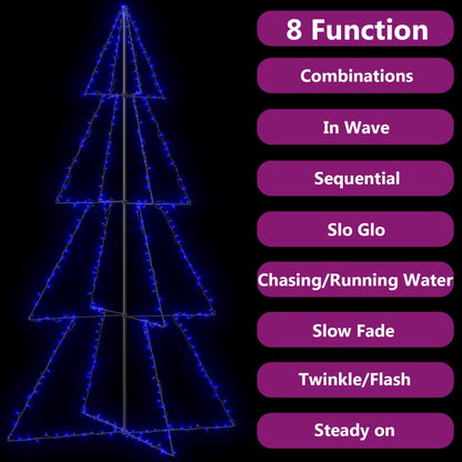 Christmas Cone Tree 360 LEDs Indoor and Outdoor 143x250 cm