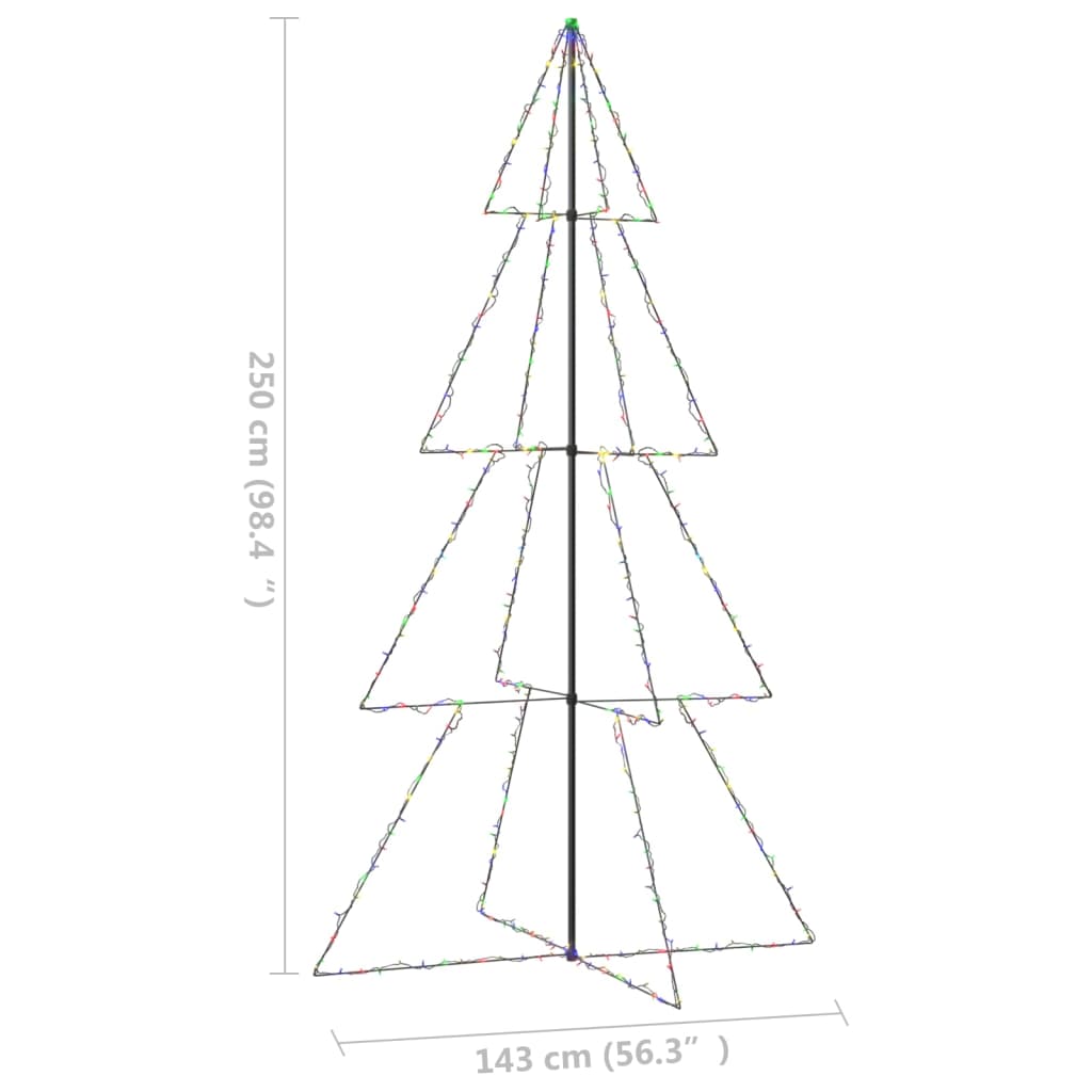 Christmas Cone Tree 360 LEDs Indoor and Outdoor 143x250 cm