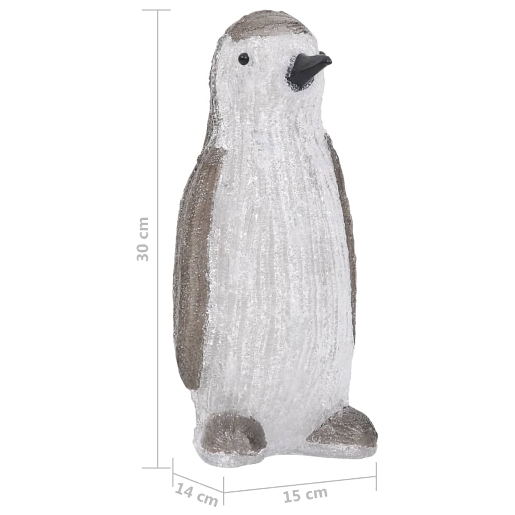 LED Christmas Acrylic Penguin Figure Indoor and Outdoor 30cm