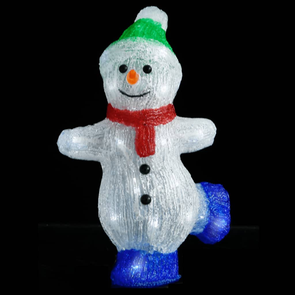 LED Christmas Acrylic Snowman Figure Indoor and Outdoor 30cm