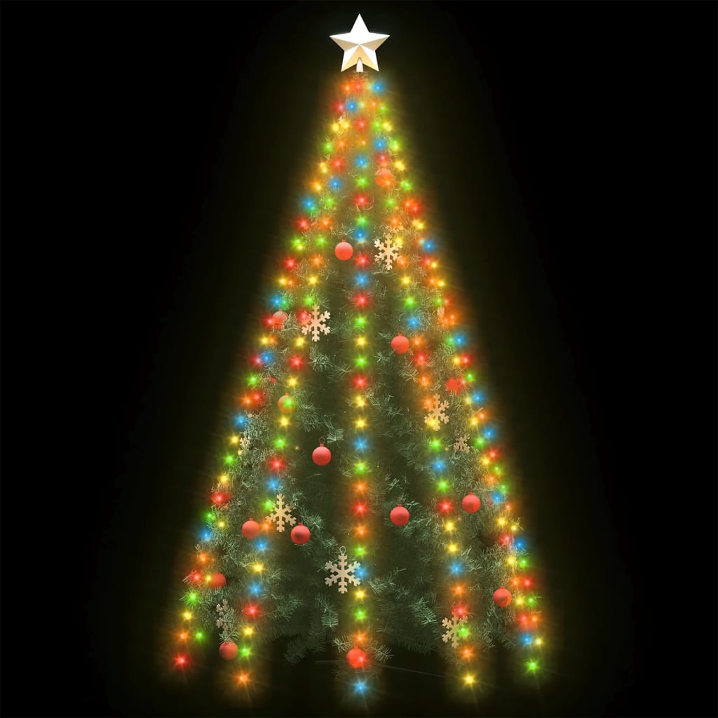 Christmas Tree Net Lights with 250 LEDs Colourful 250 cm