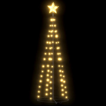 Christmas Cone Tree Warm White 84 LEDs Decoration 50x150 cm