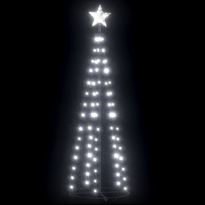 Christmas Cone Tree Cold White 84 LEDs Decoration 50x150 cm